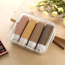 Kit 4 Frascos de Silicone Para Viagem